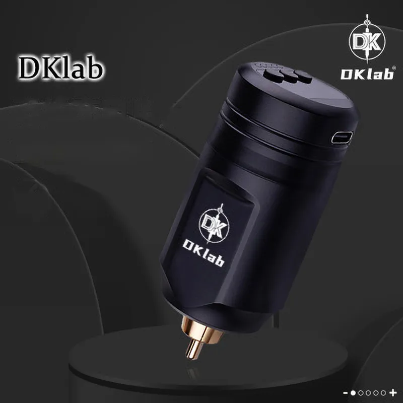 DKLAB 무선 문신 기계 전원 공급 충전식 리튬 폴리머 1600mAh 배터리 USB 충전 5 레벨 조정 1285558