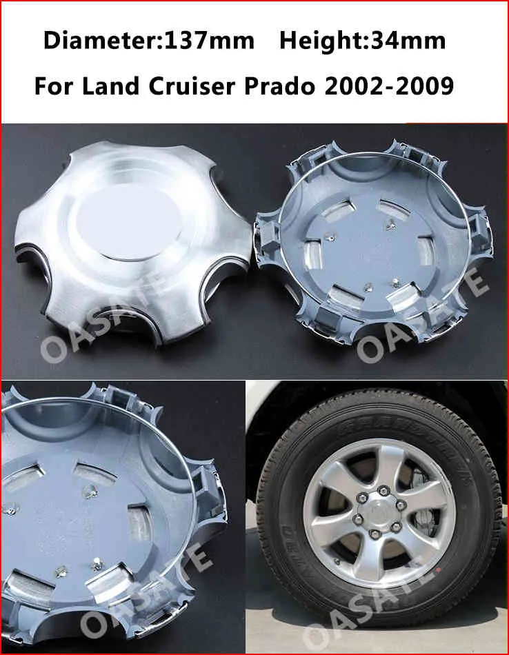 1 stks / 4 stks Alloy Wheel Center Hub Cap RIM CAPS VOOR LAND CRUISER 2002-2018 PRADO 120 TX VX 2700/4000 4.0L-studs met
