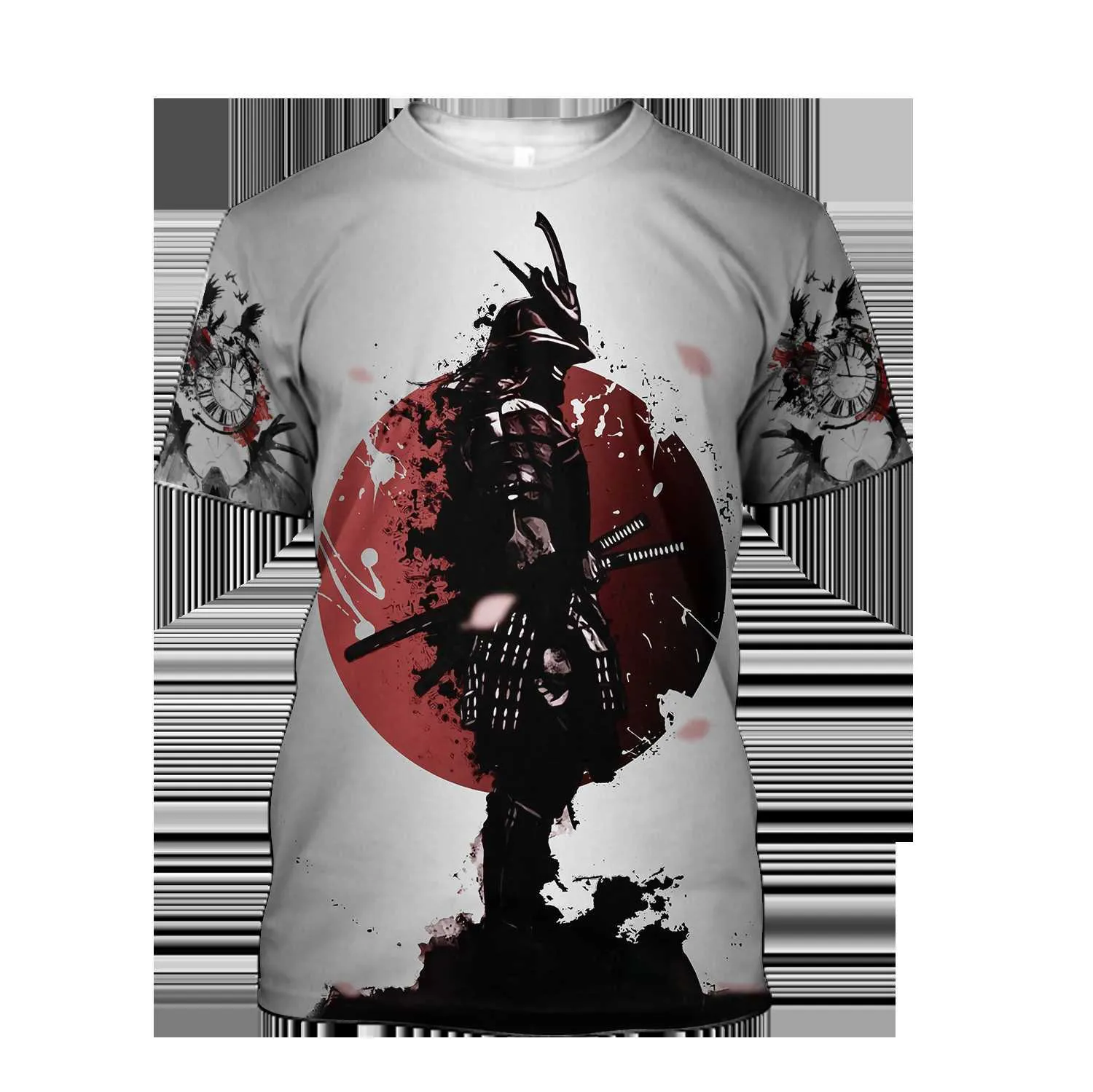 Été hommes t-shirt samouraï et Dragon tatouage 3D partout imprimé Harajuku décontracté à manches courtes t-shirts unisexe hauts QDL024 210629