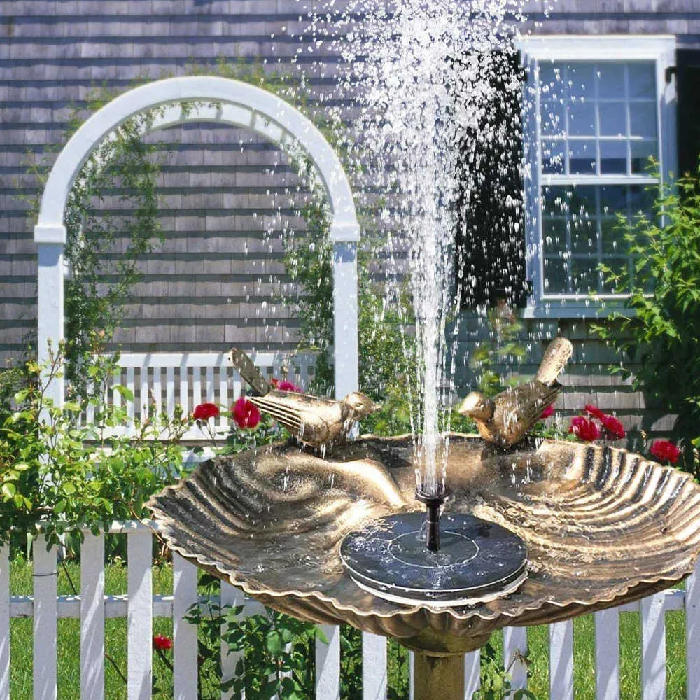Mini Solar Fountain Pump Powered Water Garden Drijvende Herfst Pool Pond Decoratie 210713