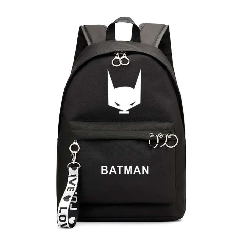 Dc Superheld rondom Batman Lichtgevende rugzak met print voor meisjeslint in College-stijl2768