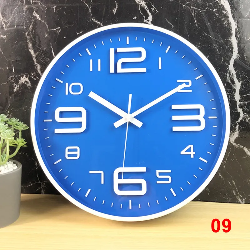 Recentemente Relógio de Parede 12 polegadas Elegante Moderna Moderna Sem Cadeamento 3D Design Decorativo 3D para Home Office Te889 210325