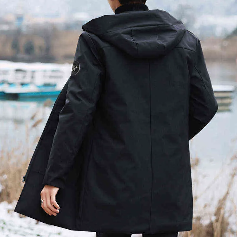Плюс размер мужская зимняя теплая куртка флисовая парка пальто черный с капюшоном ветровка белкера длинные Parkas 8xL 2111214