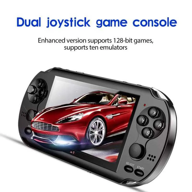 X1 43 inch videogame console 8GB geheugen handheld retro game speler ondersteuning tv uit put met mp3 camera voor nesgba games h0828323229956717