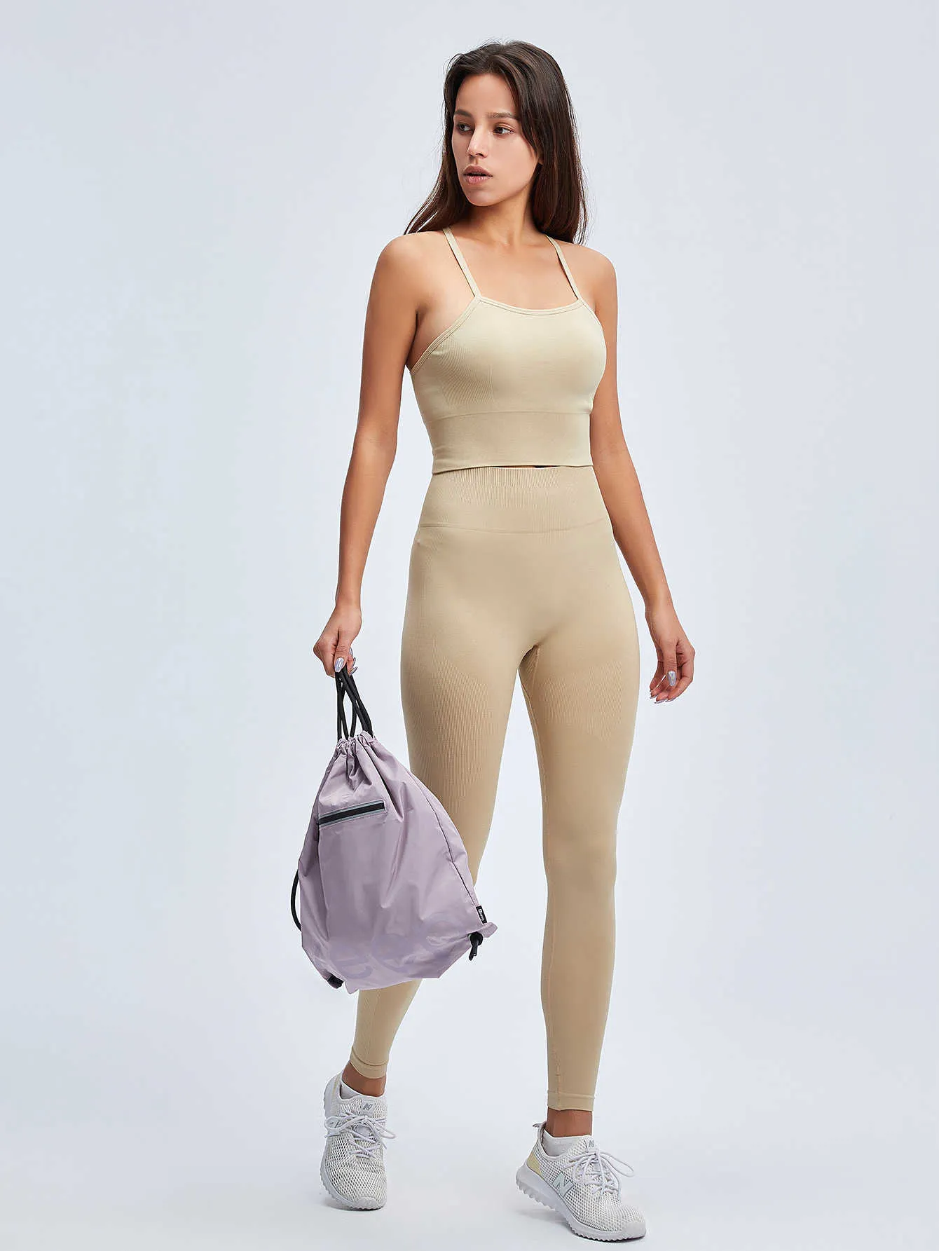 Seamless Suit for Fitness Women Sportswear Sport Outfit Long Sleeve Women's Yoga Shorts Leggings Set Gym Wear Workout Clothes 210802