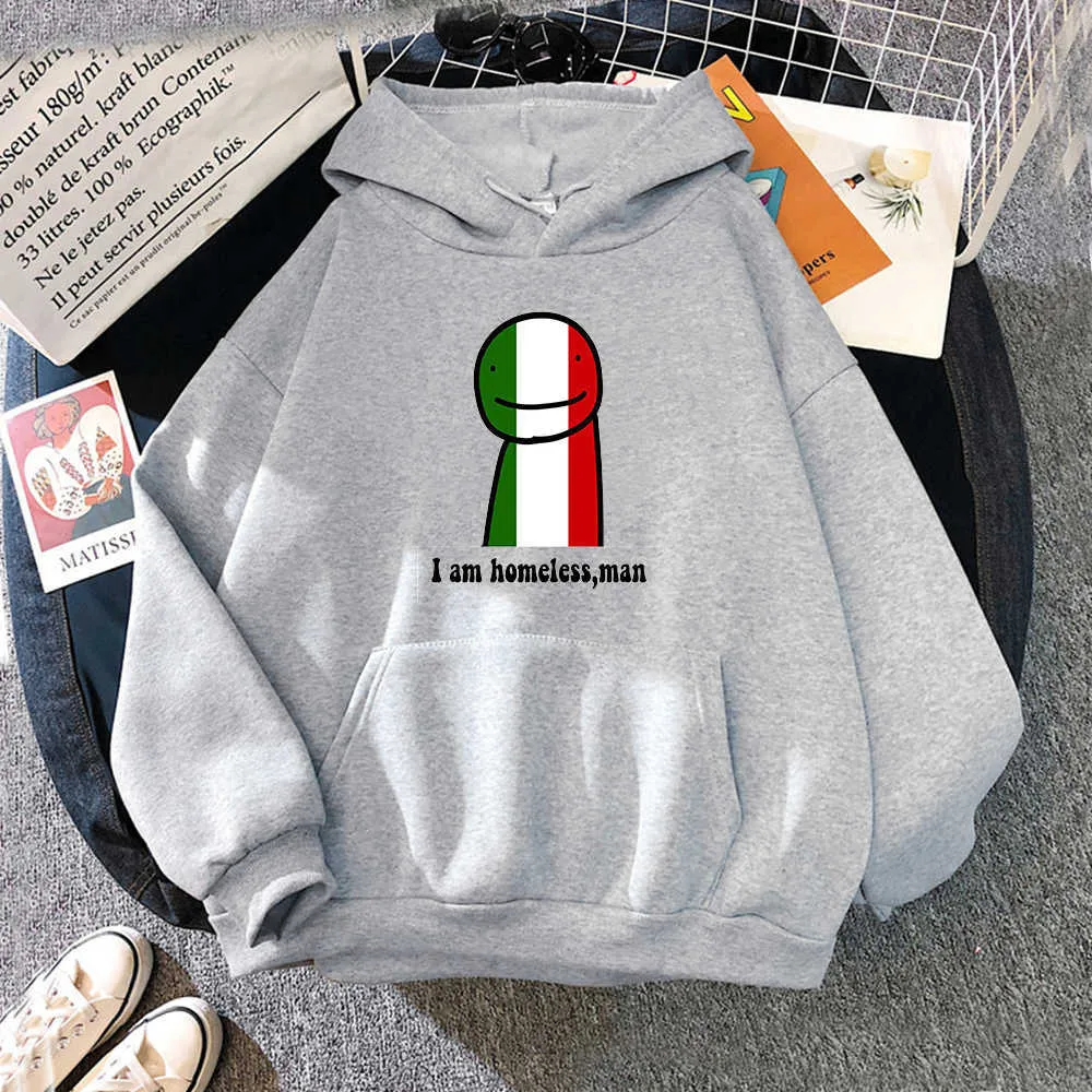 Ik ben dakloze man droom hoodies mannen plus size fleece hoodie harajuku sweatshirts mannelijke / vrouwelijke unisex kleding mode hoody 210819