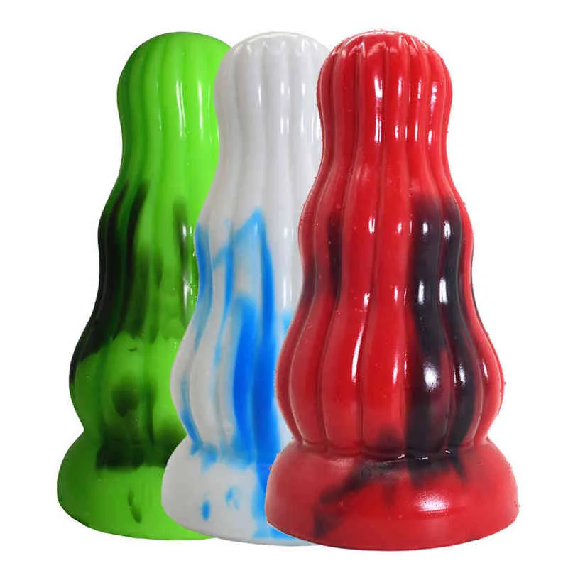 NXY godes jouets anaux produits pour adultes volumineux liquide Silicone Backyard Plug mâle et femelle ventouse Masturbation appareil 0225