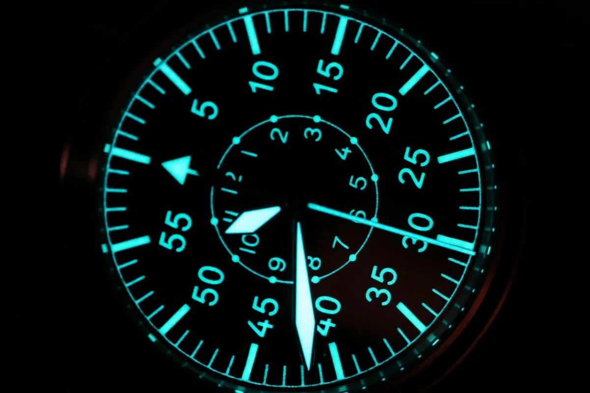 Escapement Time Automatisk NH35 Movement Pilot Watch med typ-B eller typ-A svart urtavla och 42mm fodral vattentät 300m275r