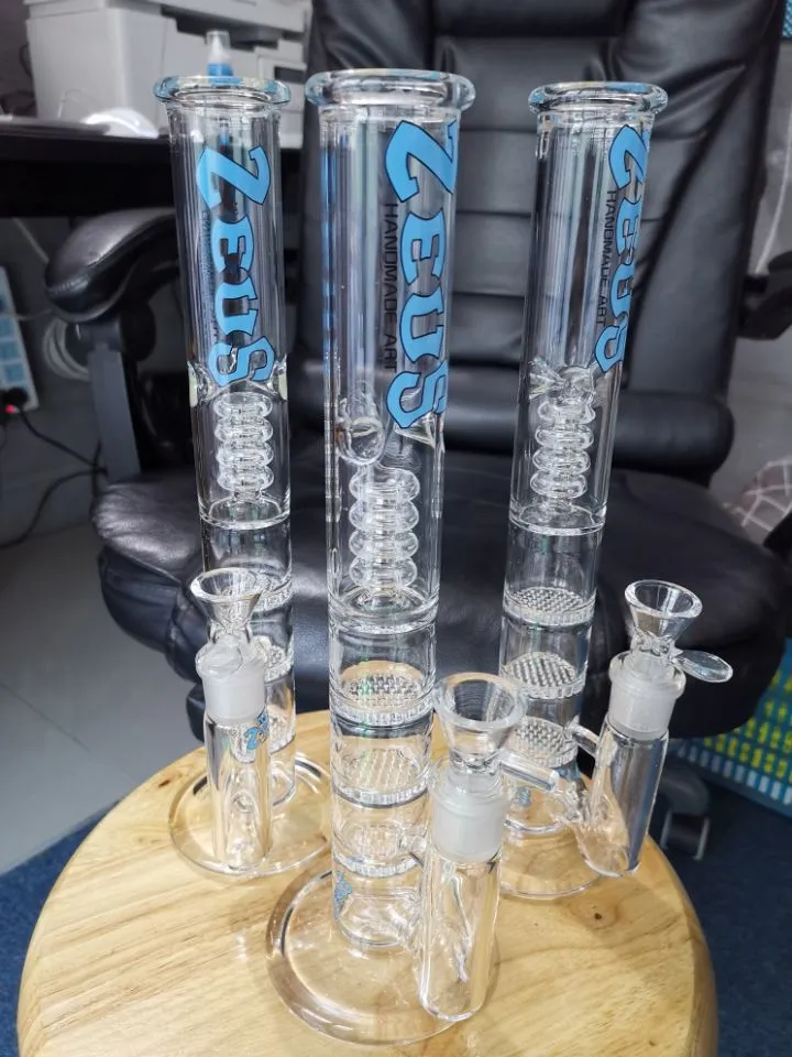 Наклейки на буровые наклейки Bong Dab Water Трубы Толстые стеклянные сотовые соты Perc Matrix Percolator Bongs Огрязненные стеклянные трубы Восковые нефтяные банки.