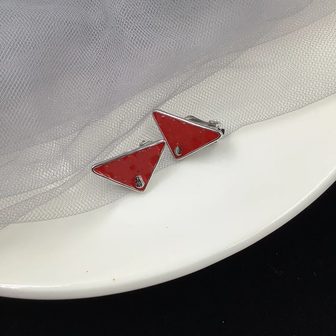 2021 European and American triangle letter ear clips temperament fashion earrings couple models high quality fast delivery243E