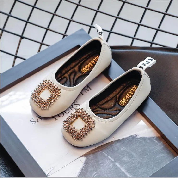 Babymeisje zachte schoenen PU lederen flats voor meisjes kinderen kleine kinderen casual flats maat 21-35 peuter schoenen