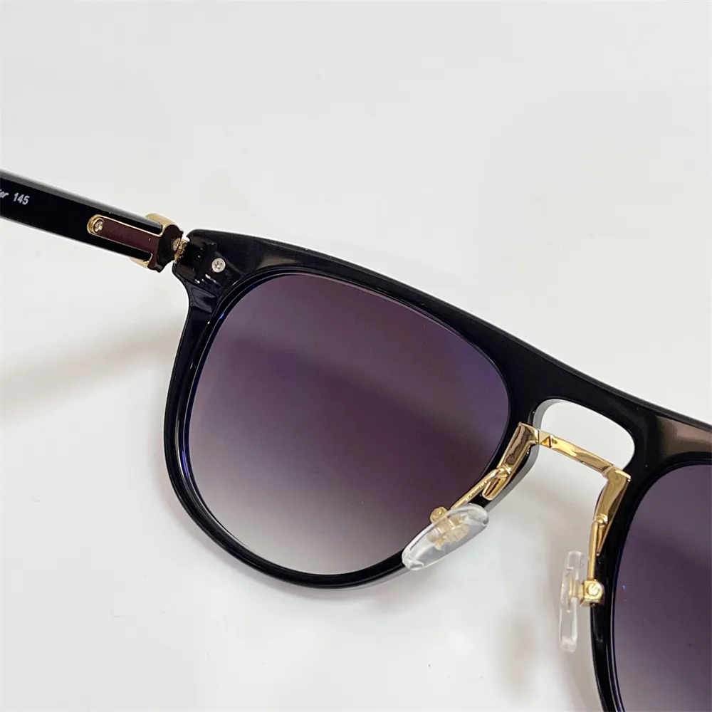 Luxus -Designerin Sonnenbrille für Männer Frauen Marke Vintage Flat Top Gläser Square Form Double Bridge Sonnenbrille Mode Eyewear 02002733