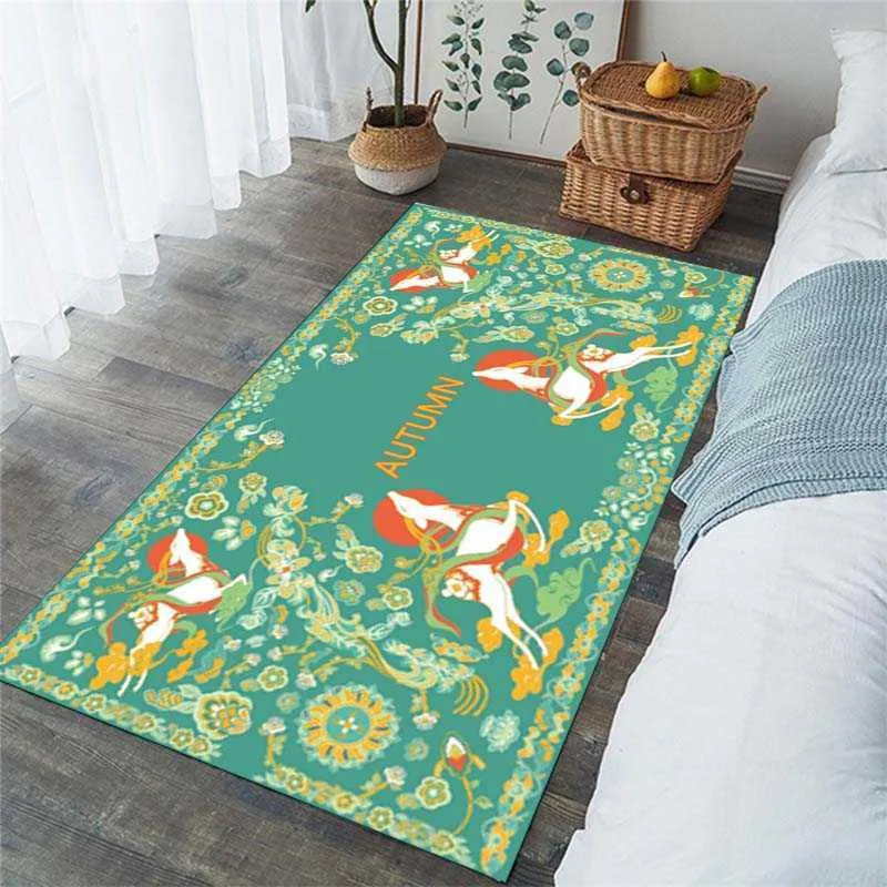 Tapete de veado tapete de outono para sala de estar casa decoração grande tapete área tapete macio chaveiro bathmat chrismas decoração 210928