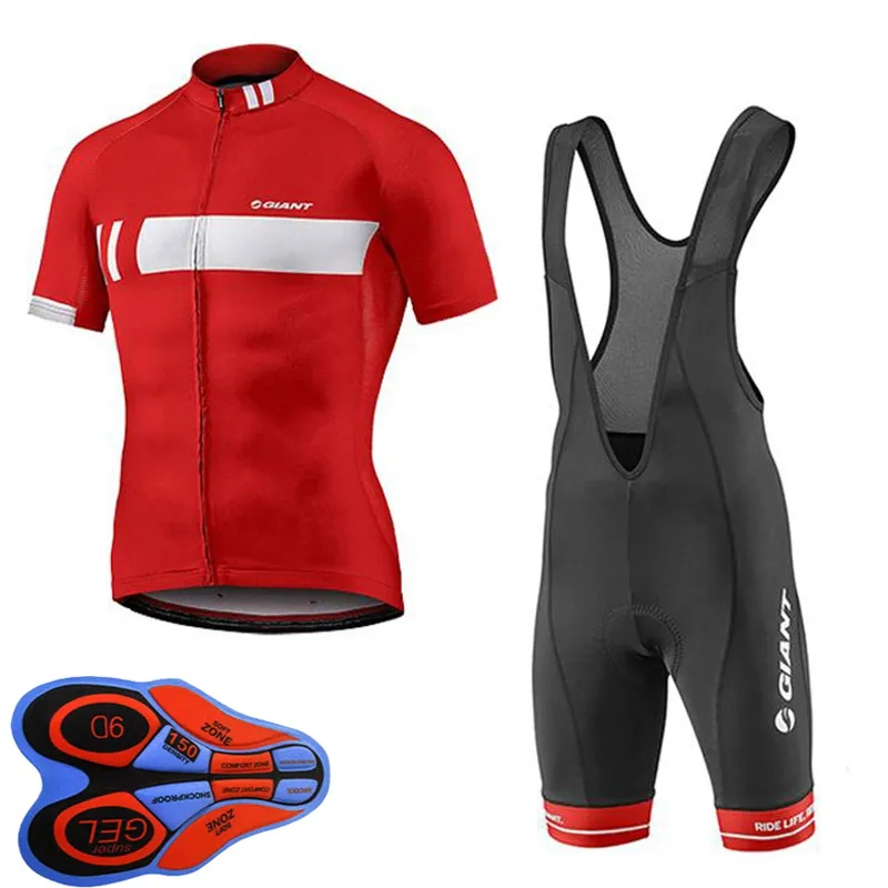 GIANT Team Männer Radfahren Jersey Anzug Kurzarm Fahrrad Kleidung Mit Trägerhose Schnell Trocknend Ropa Ciclismo Sommer MTB Bike uniform Y278b