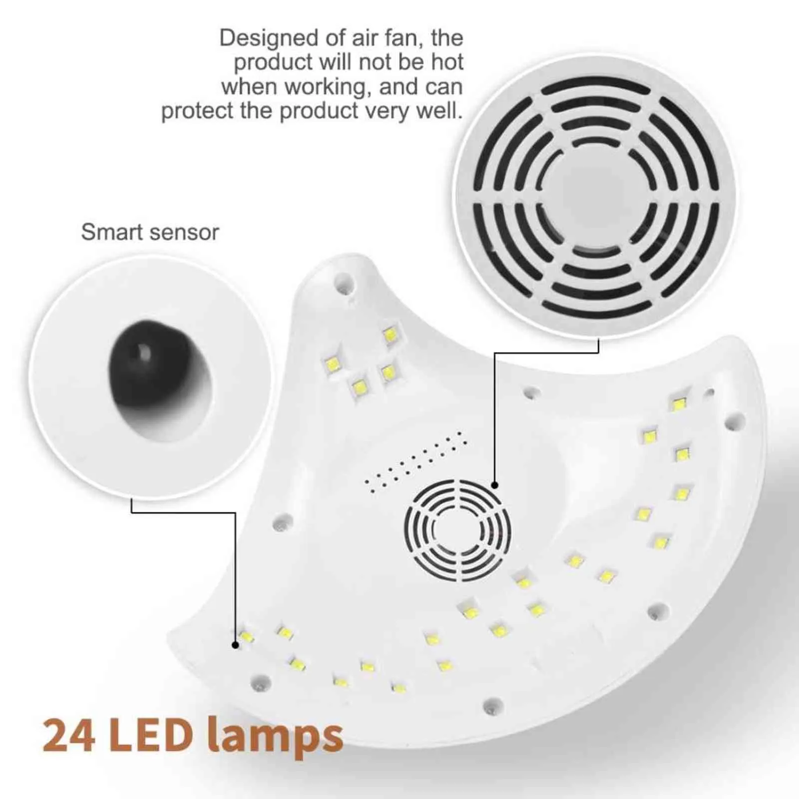 LED UVランプネイルジェルマニキュアフットドライヤー両手s乾燥Sライト2111183497322