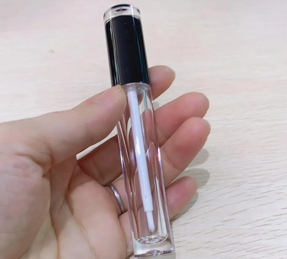 5 ml de tubos de brillo de labios vacíos Cepillo de glaseado de labios Ventilador de maquillaje Cosmético contenedor de labios Bálsamo labial recargable Tubo de brillo de labios 3349512