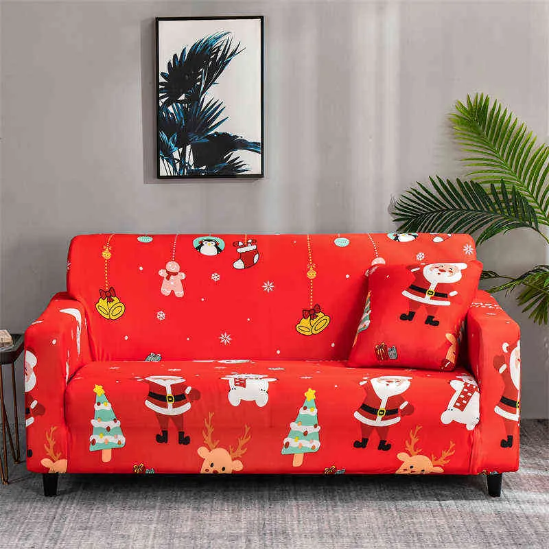Рождественский эластичный диван чехлы для гостиной стрейч туго обертки все включено кресло кресло накладки