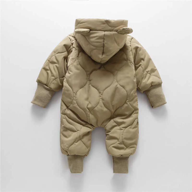 MILANCEL hiver bébé vêtements doublure en fourrure enfant en bas âge filles barboteuses ours costume tenue pour bébé 211011