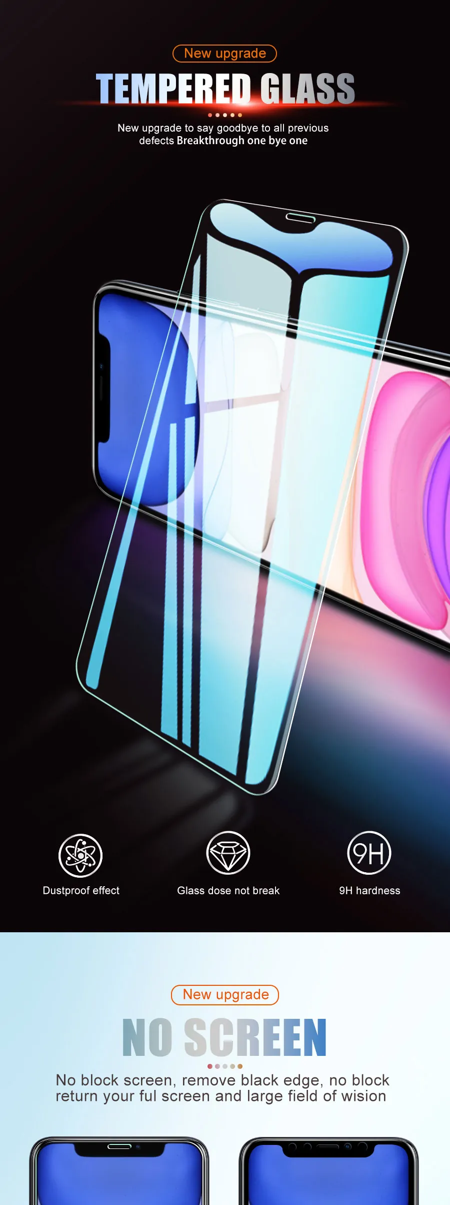 Protetores de tela de telefone celular 10D vidro temperado no para iPhone 7 8 6 6s Plus 5S SE X XS XR 11 12 Pro Max Glass83024956
