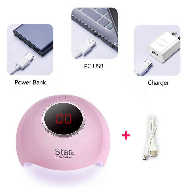 Star 6 Nail Dryer Lampada UV unghie manicure asciugatura a secco Smalto ghiaccio gel 12 LED sensore automatico anni '30 anni '60 anni '90 strumenti artistici 220113