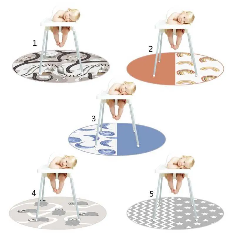 Kızak Zemin Koruyucu Mat Kaymaz Silikon Spot Bebek Yenen Çocuklar Yuvarlak Tarama Oyunu 210724