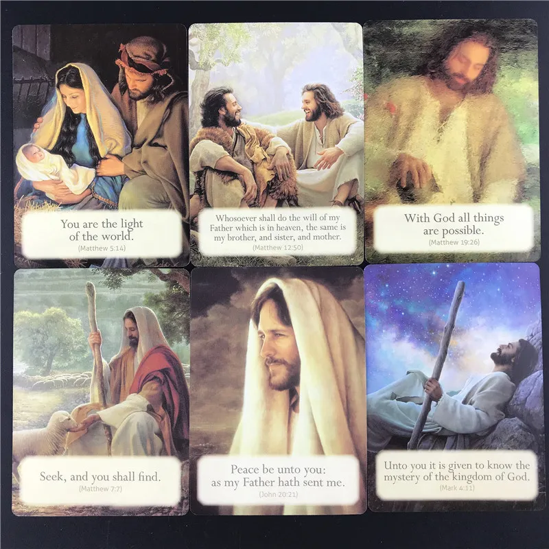 Mots d'amour de Jésus Mysterious Divination Tarot Deck Jeux de table Cartes à jouer pour le divertissement en famille