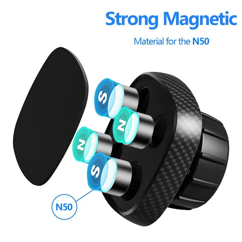 Universal Magnetic Car Holder Dashboard Sucker Strong Magnet Mount Mobile Cell Phone Stand 12 11 Pro Xiaomi