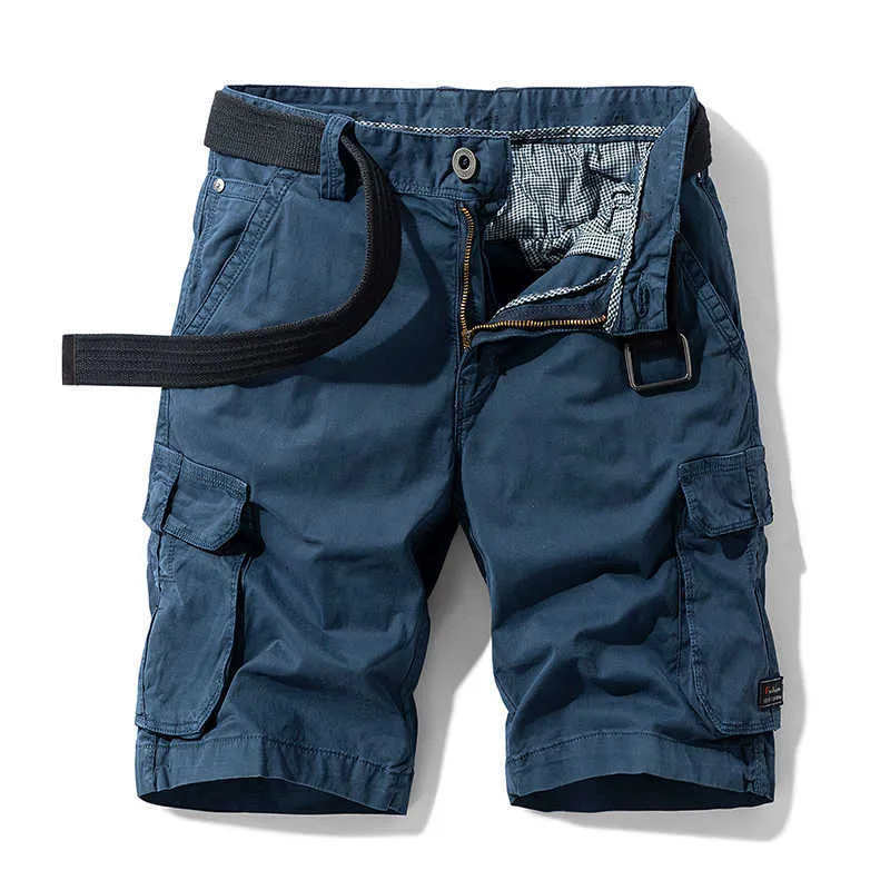 Pantaloni estivi da uomo moda casual militare tasca cargo pantaloncini maschili in cotone tattico allentato di grandi dimensioni 6XL 210716