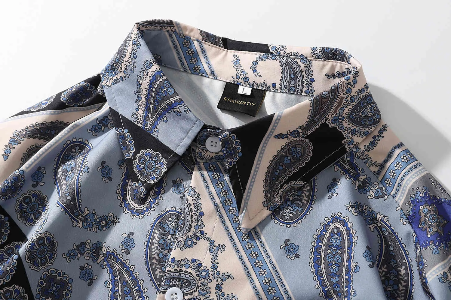 Paisley Print Shirts Mannen Lange Mouw Casual Hawaii National Style Shirt Heren Party Holiday Camisas Floral Oversized Streetwear 210524