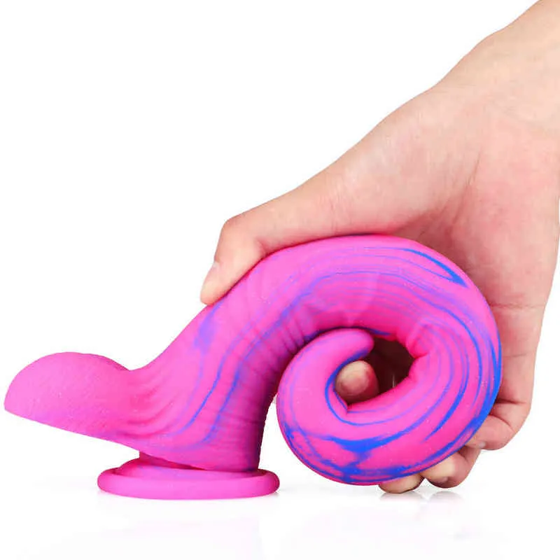 Nxy dildo's anale speelgoed populaire Lubian kameraden vrouwelijke imitatie siliconen valse penis backcourt plug volwassen fun Producten 0225