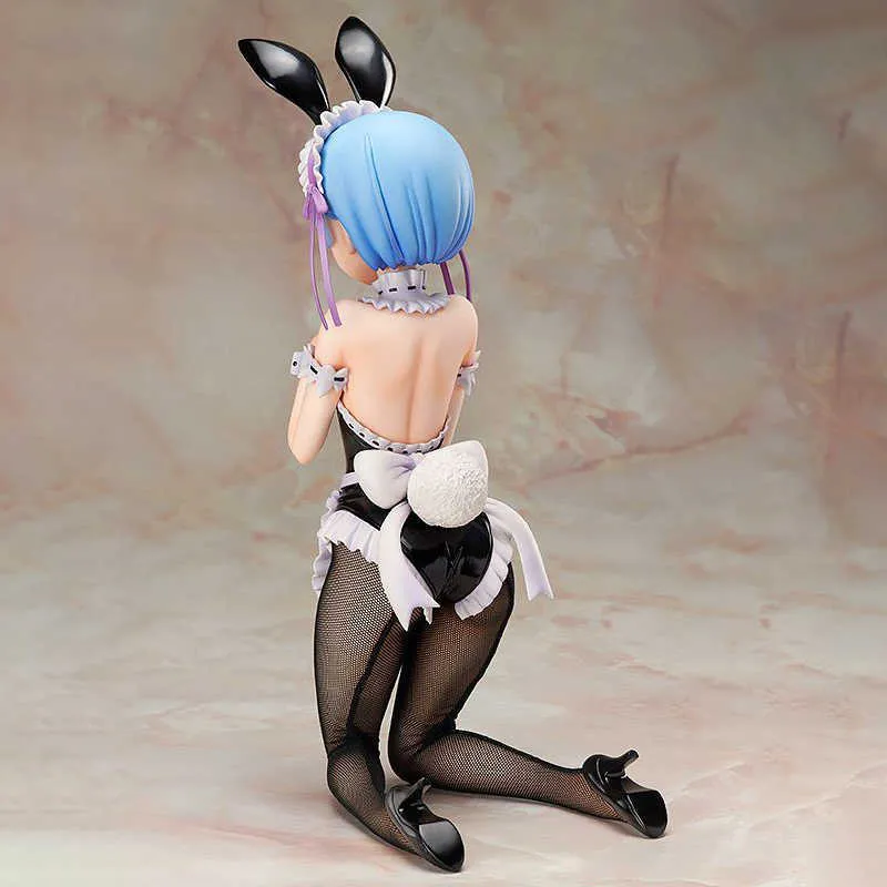 Re Zero Inizia la vita in un altro mondo Ram Rem Bunny Ver. PVC Action Figure Anime Sexy Figure Model Toys Doll Gift Q0722