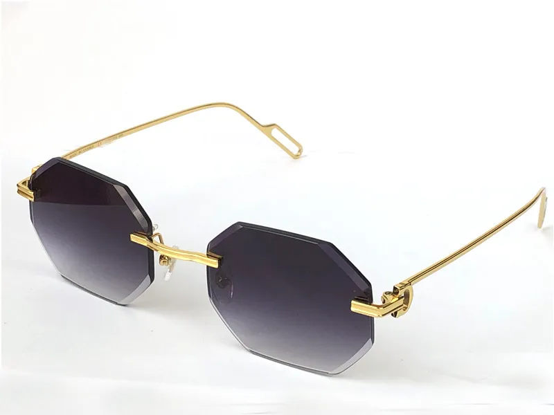 солнцезащитные очки винтажные Пикадилли нестандартные линзы без оправы с ромбовидной огранкой ретро модный авангардный дизайн uv400 светлый цвет украшения sum262t