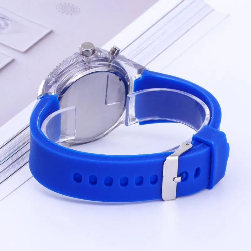 Armbandsur mode blixt lysande titta på personlighetstrender studenter älskare geléer kvinnliga mäns klockor lätt handled reloj ho272a