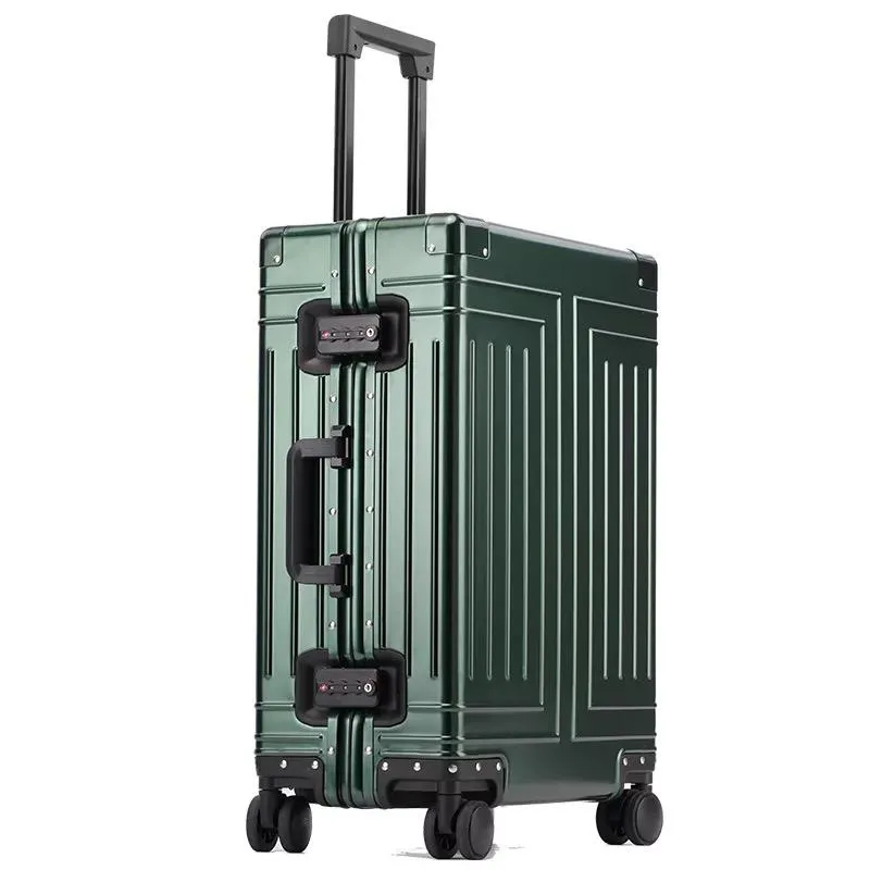 حقائب أعلى جودة جودة أمتعة السفر الألمنيوم للأعمال التجارية حقيبة حقيبة الدوران