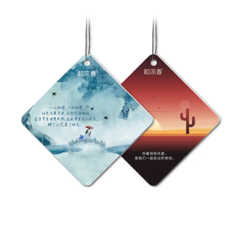 Aroma Cards DIY essential oil aromatherapy fragrance car perfume pendant creative gifts scented paper solid perfume303o