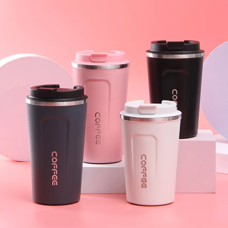 Groothandel Tumblers Rvs Vacuüm Koffiekop Draagbare Eenvoudige Auto Reizen Studenten Gift Warm Water Cup