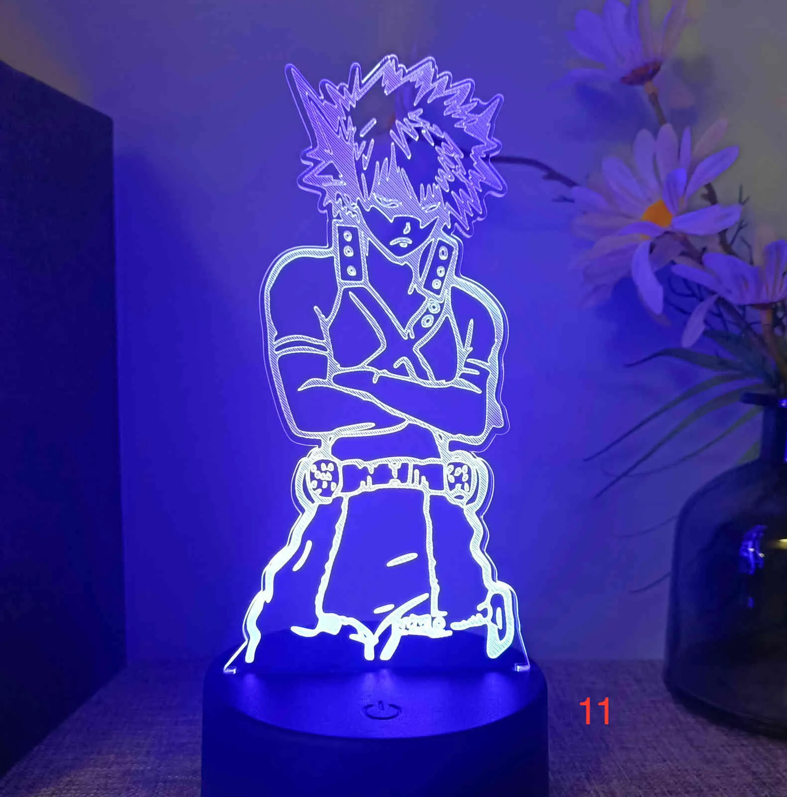 Anime LED -lampa My Hero Academia Series Bakugo för sovrum Dekor födelsedagspresent MANGA GADGET KATSUKI 3D LAMP9115557