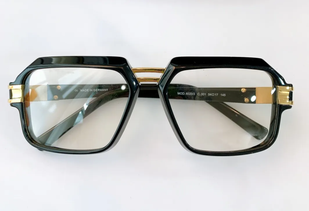 レジェンド6004眼鏡フレームグラスビンテージブラックゴールドパイロットスクエアフレームアイウェアメンファッションサングラスフレーム