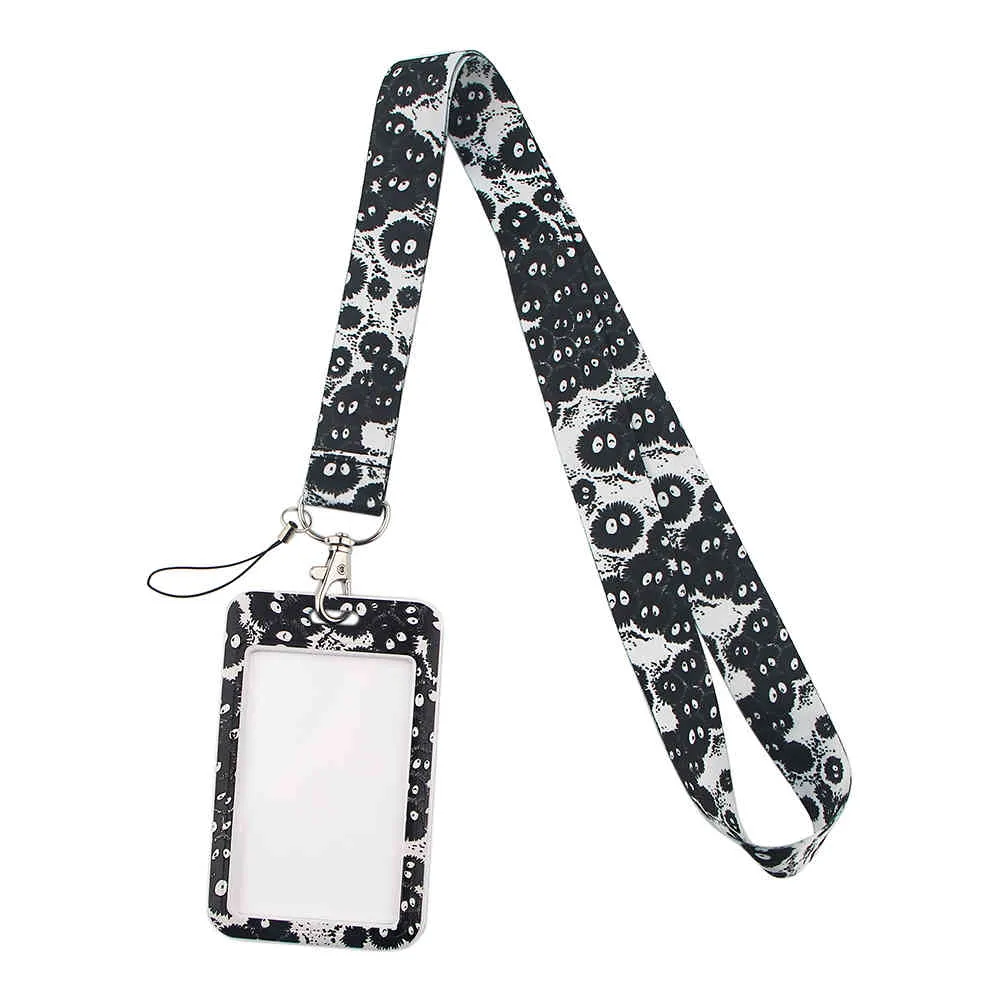 J2200 Cartoon Necklack Lanyard Key Gym Strap Multifunction Mobile Phone Decoration With Card Holder Cover For Fans