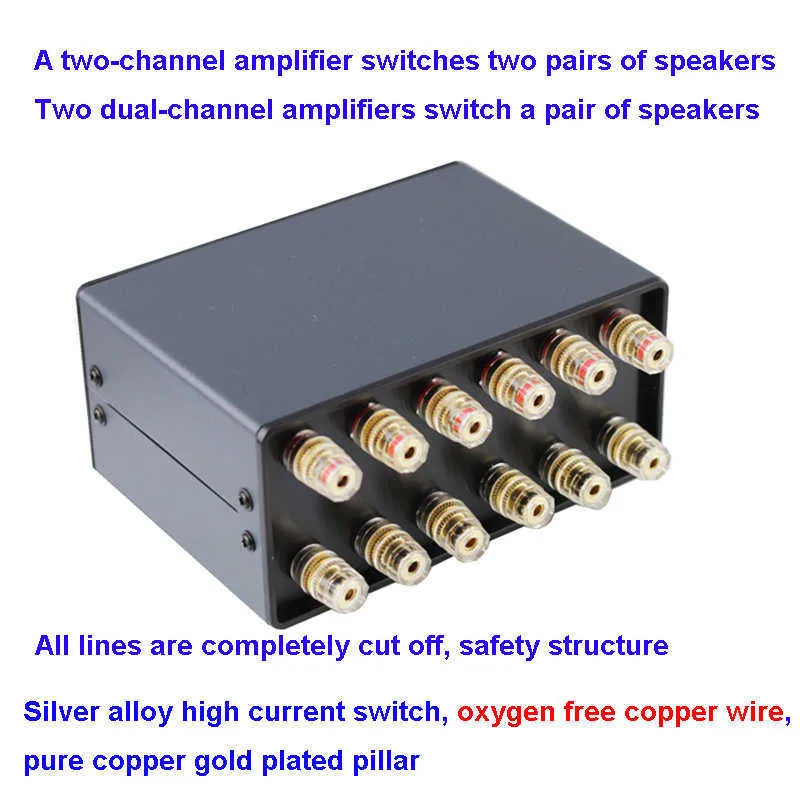 Nvarcher O Switcher -Verstärker -Lautsprecherschalter -Konverter 2 Eingang 1 Ausgang/ 1 in 2 Out 2 Verstärker 2110111010101