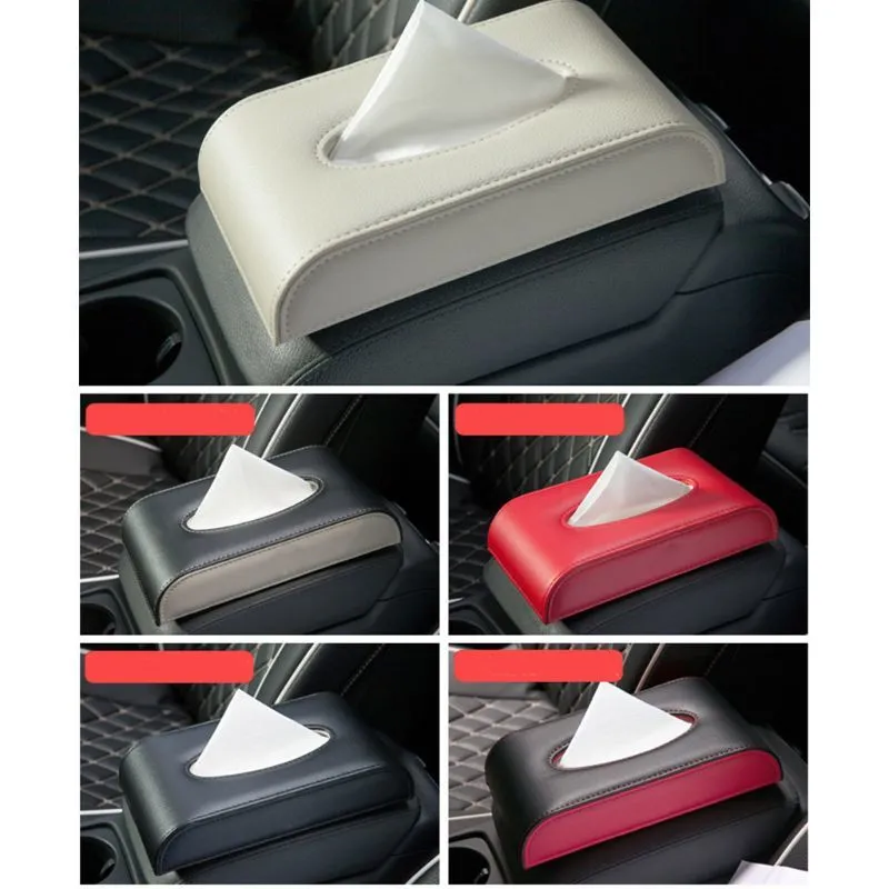 Caja de pañuelos tipo asiento/colgado para automóvil Caja de reposacabezas para asiento trasero multiusos Soporte de papel 210326