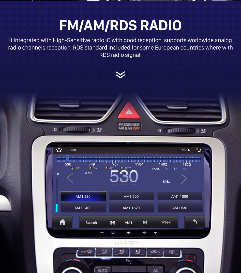 CAR DVD Multimedia Player 2 DIN 4-rdzenia GPS Android Autoradio dla Skoda/Seat/Volkswagen/VW/Passat B7/Polo/Golf 5 6