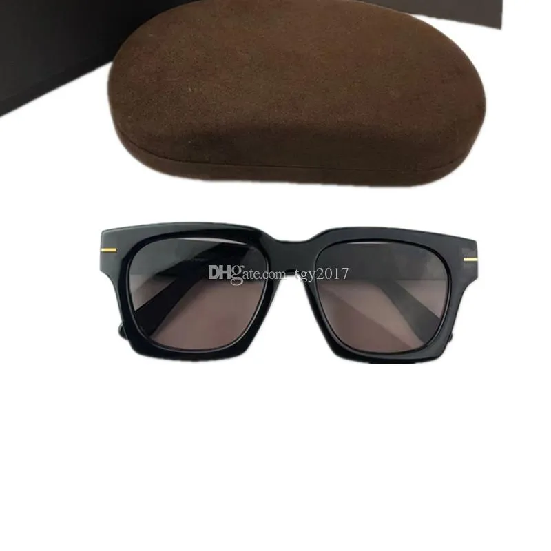NewArrival F0722偏光サングラスユニセックス簡潔な四角い板Fullrim Gradient Eyeglasses UV400 55-19-145 Goggles Occhiali DES218D