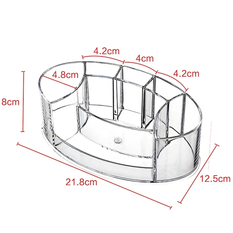 Acrylique multi-fonction 7 treillis pinceau de maquillage porte-crayon pour vernis à ongles organisateur cosmétiques boîte de rangement