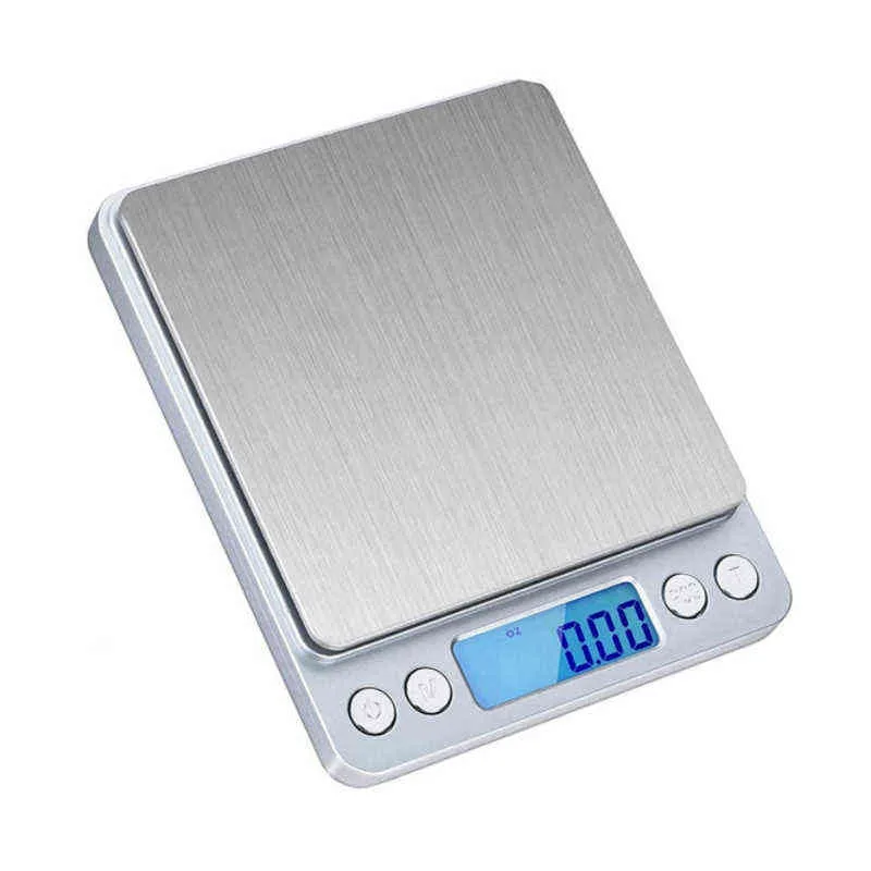 500G001G LCD Affichage multifonction numérique alimentaire Scale de cuisine en acier inoxydable pesant les outils de cuisson à échelle alimentaire Balance1749684