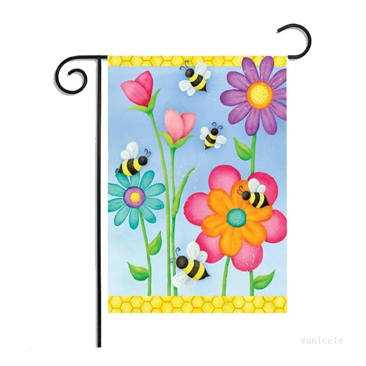 Papillon Jardin Drapeau Américain Festive Cour Extérieure drapeau 30 * 45cm lin Bannière Drapeaux Parti décorer 11style T2I51988