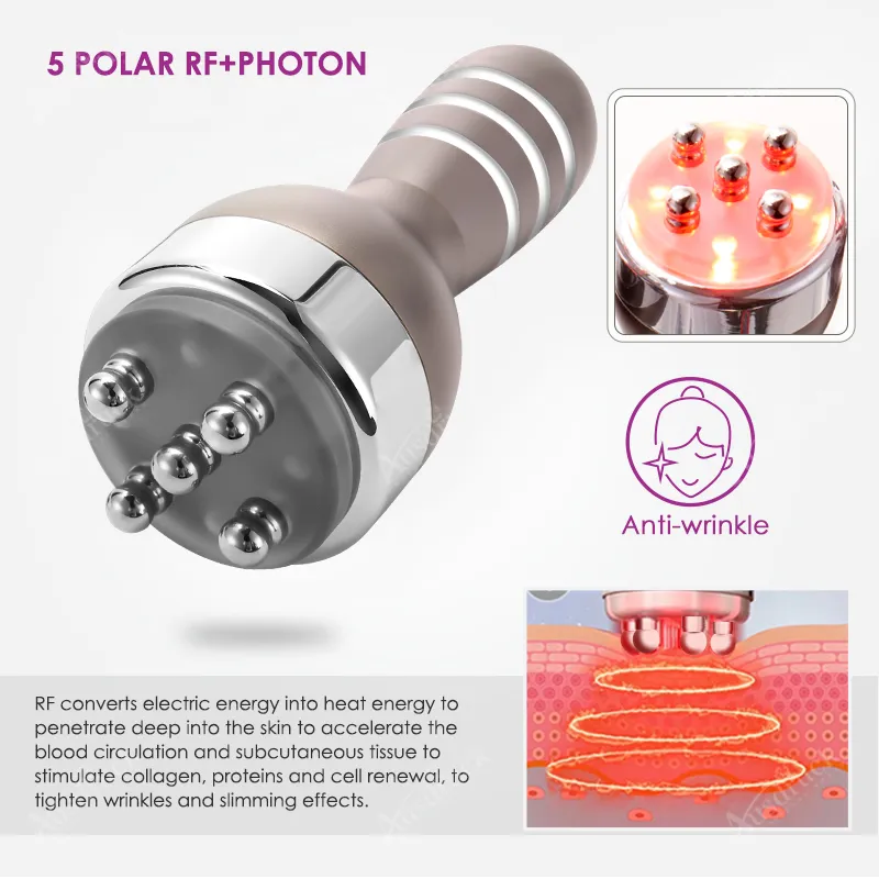 6in1 RF Ultrasonic Slimming Cavitation Vacuum Radio Frequency 40K Liposuction for Spa Fat Burner Weight Loss machine