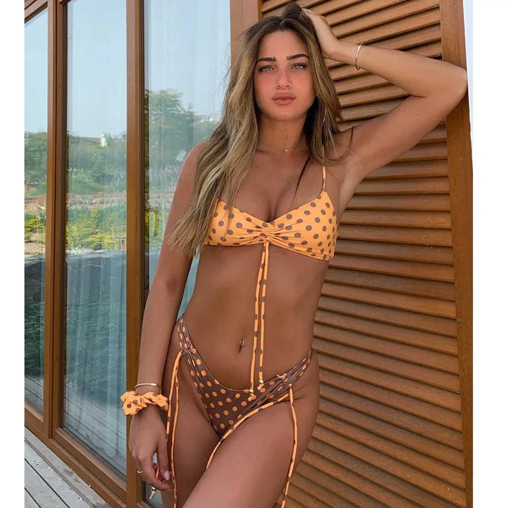 Seksi Artı Boyutu Bikini Mayo Kadınlar Mayo Bandaj Seti Brezilyalı Mayo Yaz Plaj Giyim Yüzme 3XL 210621