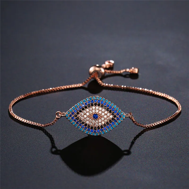 Eye Devil turc Copper Copper Micro Zircon Bracelet Personnalité Européenne et Américaine Bonne chance Bijoux