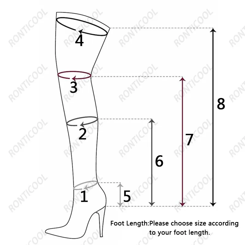 Rontic personalizar somente mulheres mola coxa botas lustrosas zipper chunky saltos redondos toe black club jogo sapatos US tamanho 5-20